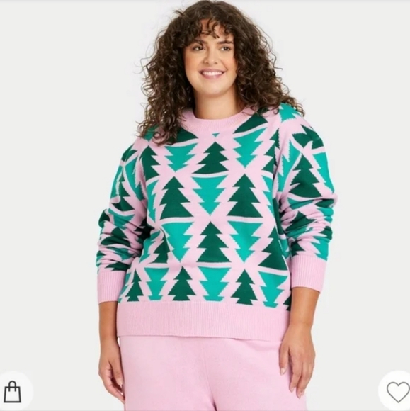 Grayson Threads 3x Women's Christmas Trees Graphic Sweater - Picture 1 of 5